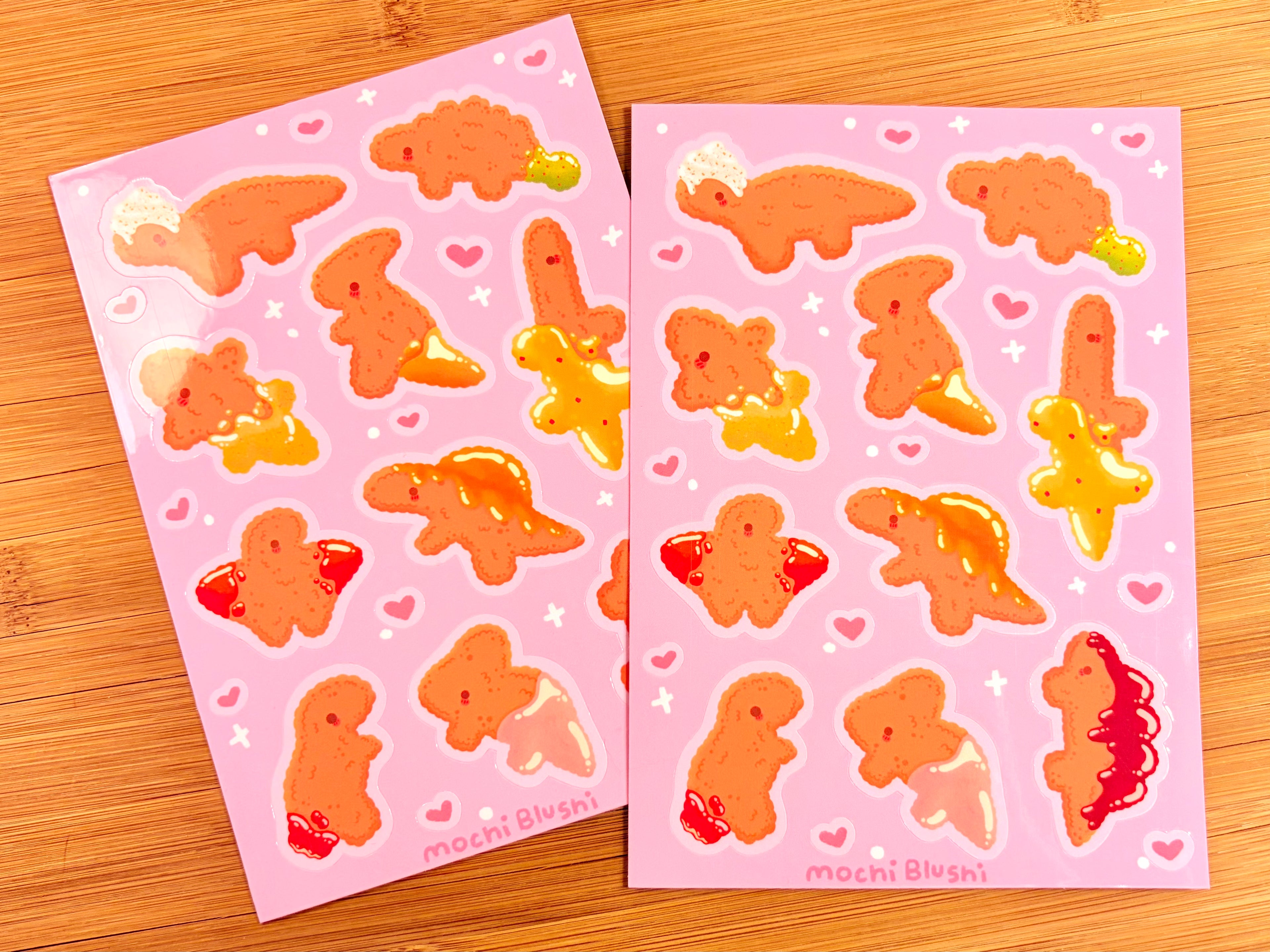 Dino Nuggie Sticker Sheet