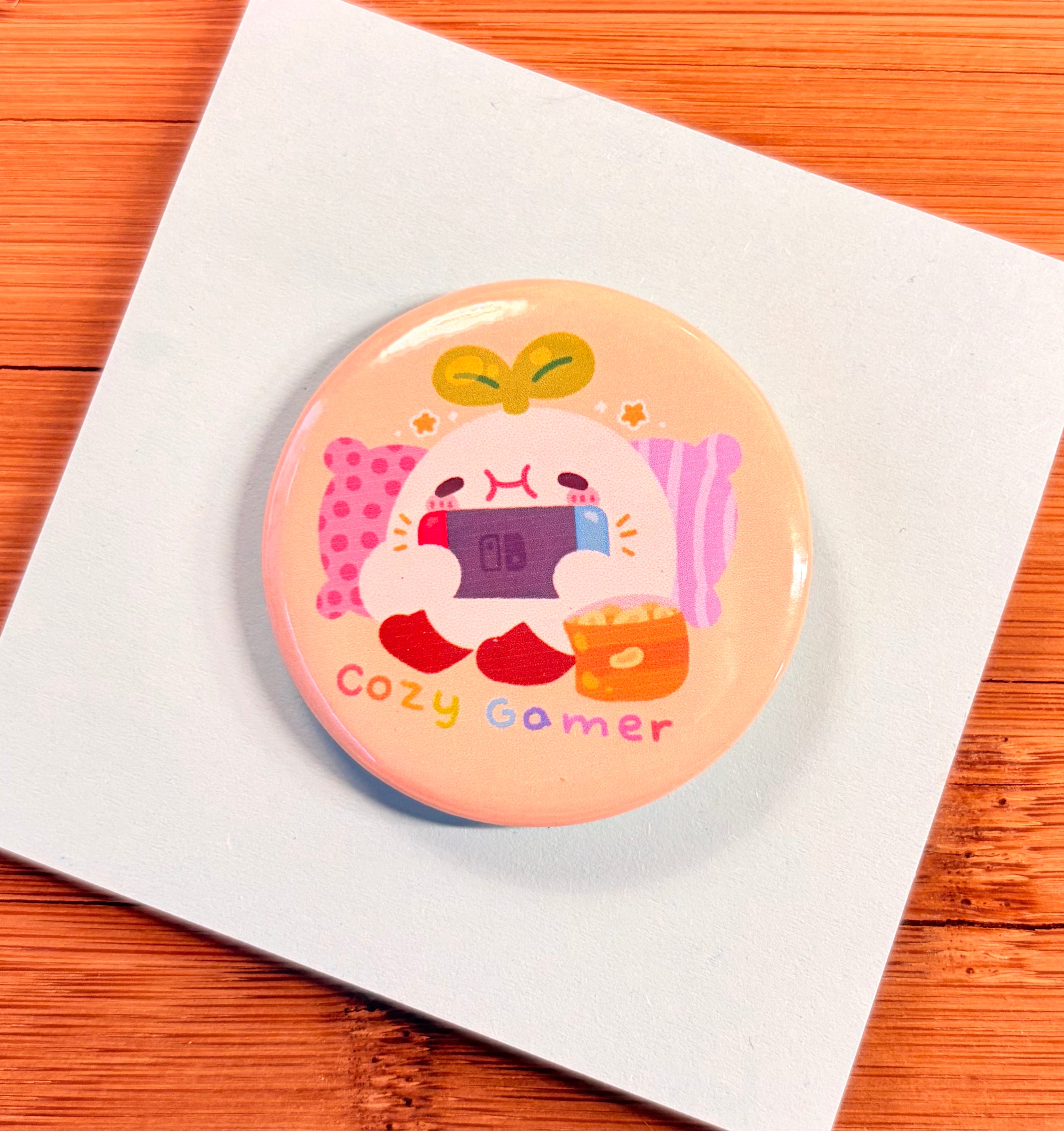 Cozy Gamer Button Pin!